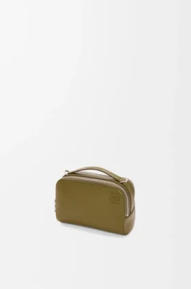 Mini bolso cruzado para cámara en piel de becerro de grano suave