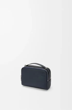 Mini bolso cruzado para cámara en piel de becerro de grano suave