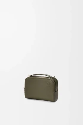 Mini bolso cruzado para cámara en piel de becerro de grano suave