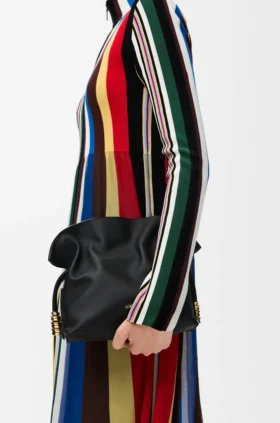 Mini bolso de mano Coil Flamenco en piel de becerro napa