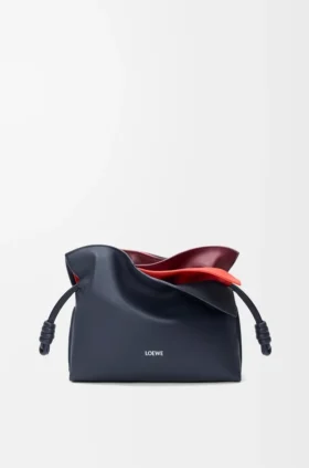 Mini bolso de mano Flamenco con capas en piel de becerro napa