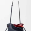 Mini bolso de mano Flamenco con capas en piel de becerro napa Mini bolso de mano Flamenco con capas en piel de becerro napa