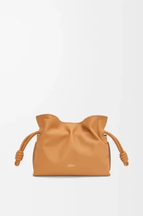 Mini bolso de mano Flamenco en piel de becerro napa