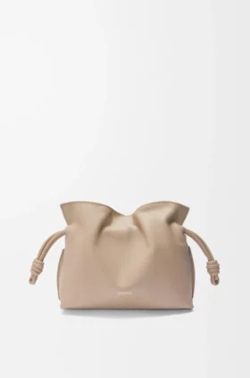 Mini bolso de mano Flamenco en piel de becerro napa