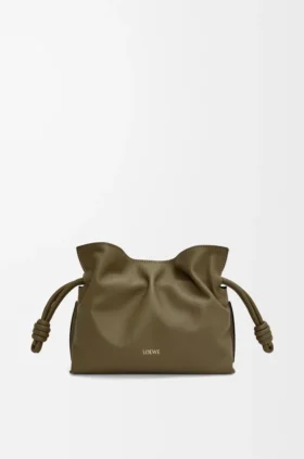Mini bolso de mano Flamenco en piel de becerro napa