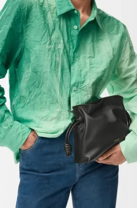 Mini bolso de mano Flamenco en piel de becerro napa
