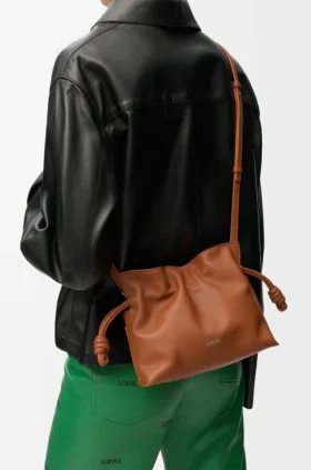 Mini bolso de mano Flamenco en piel de becerro napa