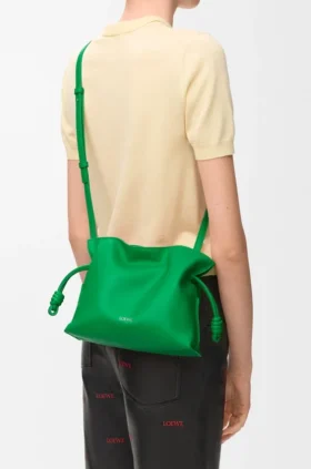 Mini bolso de mano Flamenco en piel de becerro napa