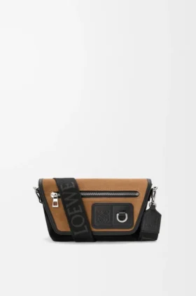 Mini Flex Messenger en lona y gamuza