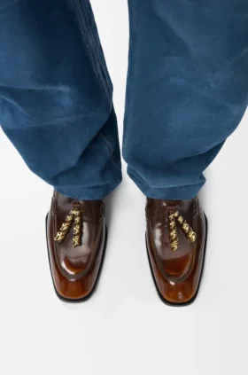 Mocasín tipo mule Edge en piel de becerro cepillada
