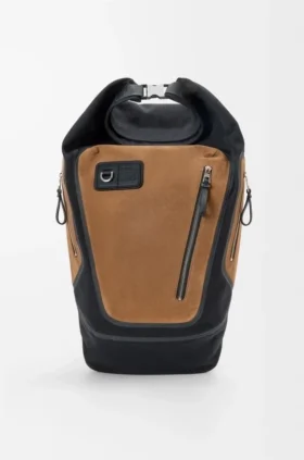 Mochila Flex con cierre enrollable en lona y gamuza