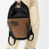 Mochila Flex con cierre enrollable en lona y gamuza Mochila Flex con cierre enrollable en lona y gamuza