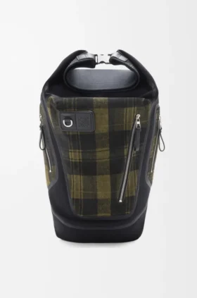 Mochila Flex con cierre enrollable en lona y gamuza cepillada