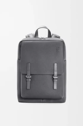 Mochila militar en piel de becerro de grano suave