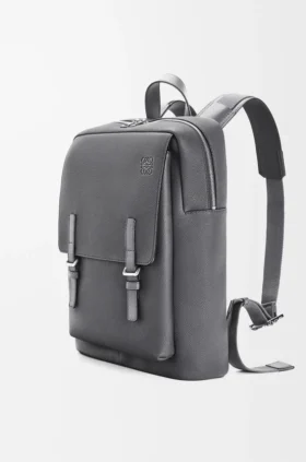 Mochila militar en piel de becerro de grano suave