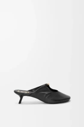 Mule suave «Pebble» en piel de cordero napa