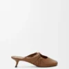 Mule suave «Pebble» en piel de cordero napa Mule suave «Pebble» en piel de cordero napa