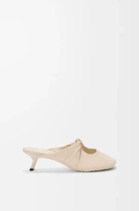 Mule suave «Pebble» en piel de cordero napa