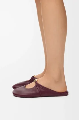 Mule suave «Pebble» en piel de cordero napa Mule suave «Pebble» en piel de cordero napa
