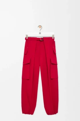 Pantalones cargo de algodón y seda