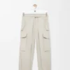 Pantalones cargo de algodón y seda