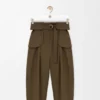 Pantalones cargo de algodón y seda