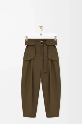 Pantalones cargo de algodón y seda