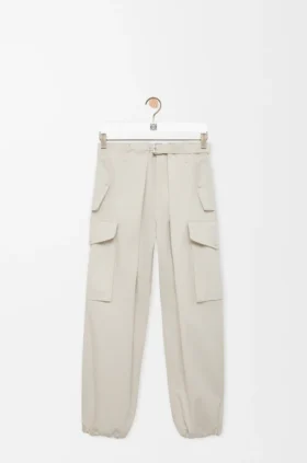 Pantalones cargo de algodón y seda