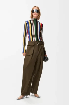 Pantalones cargo de algodón y seda