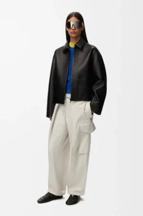 Pantalones cargo de algodón y seda