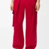 Pantalones cargo de algodón y seda