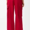 Pantalones cargo de algodón y seda