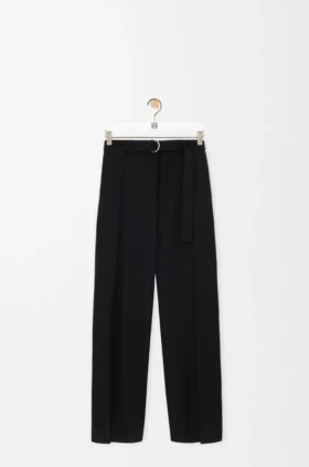 Pantalones con cinturón de lana