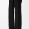 Pantalones con cinturón de lana