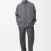 Pantalones con cordón de ajuste en algodón y seda