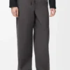 Pantalones con cordón de ajuste en algodón y seda