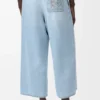 Pantalones con cordón de ajuste en denim Pantalones con cordón de ajuste en denim