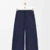 Pantalones con cordón de ajuste en mezcla de algodón Pantalones con cordón de ajuste en mezcla de algodón