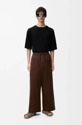 Pantalones con cordón de algodón
