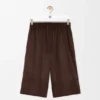Pantalones cortos con cordón de gamuza de piel de cabra