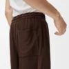 Pantalones cortos con cordón de gamuza de piel de cabra