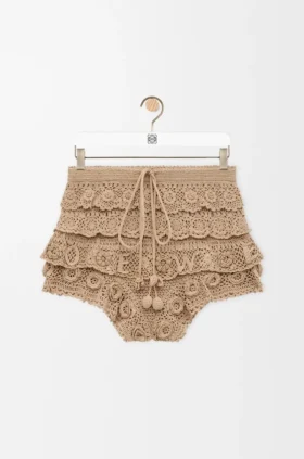 Pantalones cortos de croché de algodón