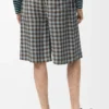 Pantalones cortos de mezcla de viscosa y lino Pantalones cortos de mezcla de viscosa y lino