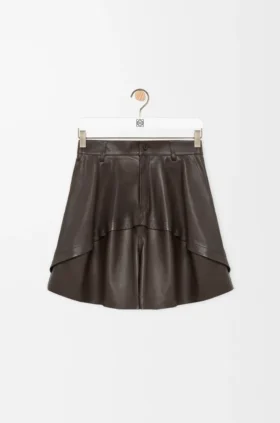 Pantalones cortos de piel de becerro napa