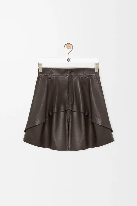 Pantalones cortos de piel de becerro napa Pantalones cortos de piel de becerro napa