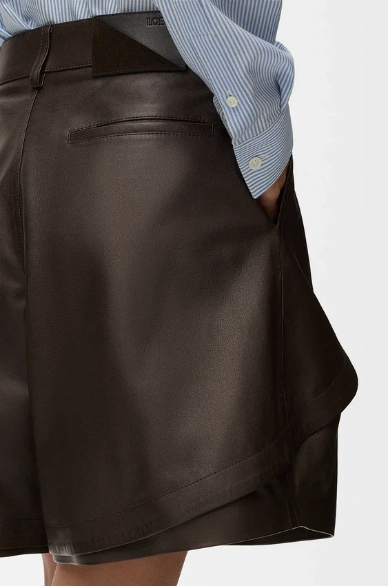 Pantalones cortos de piel de becerro napa Pantalones cortos de piel de becerro napa