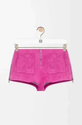 Pantalones cortos de piel de cabra de gamuza