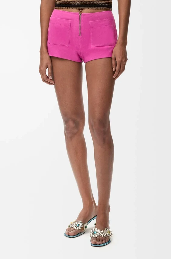 Pantalones cortos de piel de cabra de gamuza Pantalones cortos de piel de cabra de gamuza