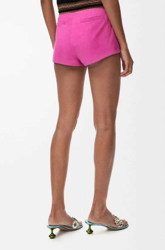 Pantalones cortos de piel de cabra de gamuza Pantalones cortos de piel de cabra de gamuza
