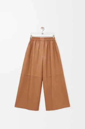 Pantalones cortos de piel de cordero napa